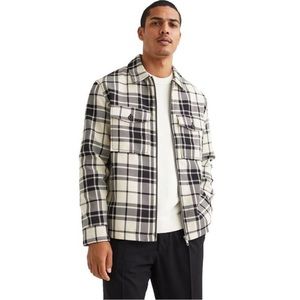 H&M NWT Check Shirt Jacket Mens Size Small